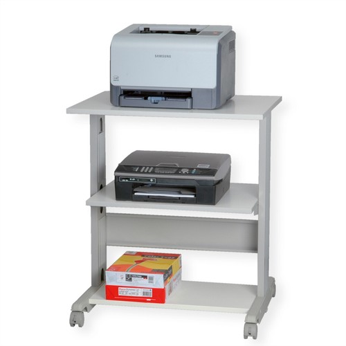 Druckertisch grau mit drei - grau,