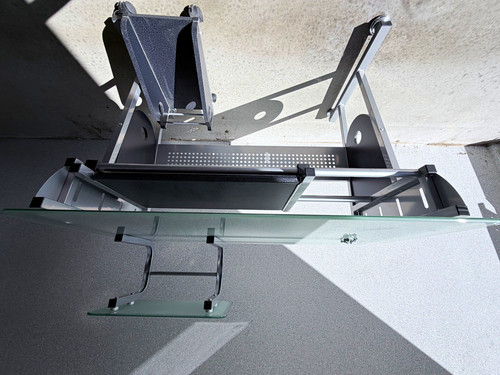 Computertisch glas metall mit - glas/metall,